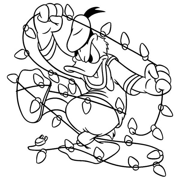 angry Donald Duck coloring page